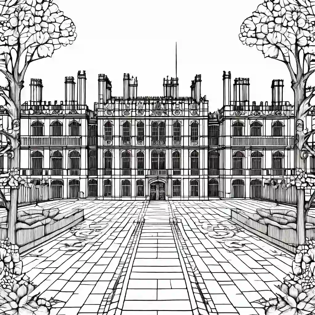 Hampton Court Palace coloring pages